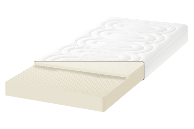 Hüsler Nest Naturlatex-Matratze Deluxe-Firm mit Naturlatex-Topper